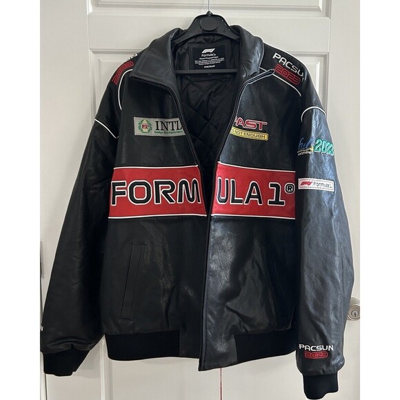 Formula 1 x PacSun Leather Pole Position Jacket Size XL Limited Edition New - Picture 7 of 11